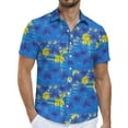 thumbnail image 1 of Iceglad Men's Hawaiian Shirt Short Sleeve Casual Button Down Shirt for Men Printed Summer Beach Shirt, 1 of 6