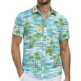 thumbnail image 1 of Iceglad Men's Hawaiian Shirt Short Sleeve Casual Button Down Shirt for Men Printed Summer Beach Shirt, 1 of 6