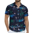 thumbnail image 1 of Iceglad Men's Hawaiian Shirt Short Sleeve Casual Button Down Shirt for Men Printed Summer Beach Shirt, 1 of 5