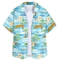 thumbnail image 1 of Iceglad Men's Hawaiian Shirt Short Sleeve Casual Button Down Shirt for Men Printed Summer Beach Shirt, 1 of 2