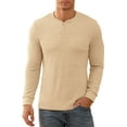 thumbnail image 1 of Iceglad Men's Henley Sweatshirt Long Sleeve Button Sweatshirt Fashion Casual Pullover Shirt, 1 of 8