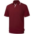 thumbnail image 1 of Iceglad Men's Knit Polo Shirts Cotton Short Sleeve Casual Collared Vintage Shirts Classic Fit Soft Shirts, 1 of 13