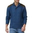 thumbnail image 1 of Iceglad Men's Knit Pullover Sweater Casual Long Sleeve Stand Collar Button Knitted Sweaters, 1 of 8