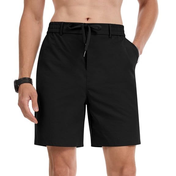 Iceglad Mens Shorts Casual Summer Shorts for Men Elastic Waist Drawstring Quick Dry Lightweight Athletic Beach Shorts with Pockets