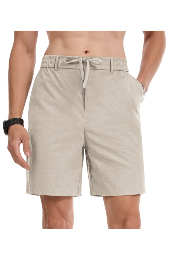 Mens Shorts Casual Summer Shorts for Men Elastic Waist Drawstring Quick Dry Lightweight Athletic Beach Shorts with Pockets