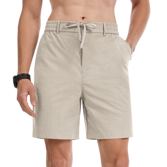 Iceglad Mens Shorts Casual Summer Shorts for Men Elastic Waist Drawstring Quick Dry Lightweight Athletic Beach Shorts with Pockets