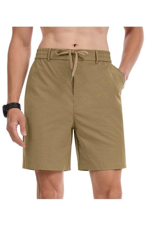 Mens Shorts Casual Summer Shorts for Men Elastic Waist Drawstring Quick Dry Lightweight Athletic Beach Shorts with Pockets