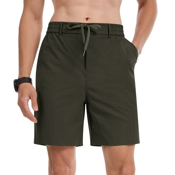 Iceglad Mens Shorts Casual Summer Shorts for Men Elastic Waist Drawstring Quick Dry Lightweight Athletic Beach Shorts with Pockets