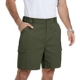 thumbnail image 1 of Iceglad Men's Linen Casual Classic Fit Short Drawstring Summer Beach Shorts, 1 of 7