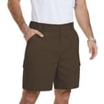 thumbnail image 1 of Iceglad Men's Linen Casual Classic Fit Short Drawstring Summer Beach Shorts, 1 of 7