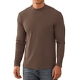 thumbnail image 1 of Iceglad Men's Long Sleeve Shirt Mock Turtleneck Cotton Basic Thermal Undershirt Lightweight Pullover, 1 of 7