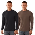 thumbnail image 1 of Iceglad Men's Long Sleeve Shirt Mock Turtleneck Cotton Basic Thermal Undershirt Lightweight Pullover, 1 of 7