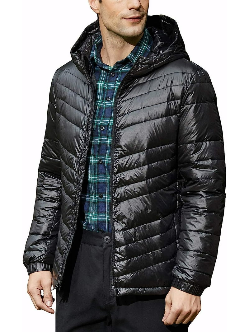ジャケット・アウター Oproject PADDED HOODED DUFFLE COAT-BLACK Iceglad Men's Packable Insulated Warm Hooded Puffer Long