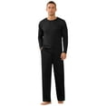 thumbnail image 1 of Iceglad Men's Pajama Set Soft Ribbed Knit Long Sleeve Top and Pants Mens Loungewear 2 Piece Sleep Set, 1 of 8