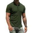 thumbnail image 1 of Iceglad Men's Polo Shirts Short Sleeve Performance Slim Fit Zip T-Shirts for Sports Golf Tennis, 1 of 7