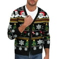 thumbnail image 1 of Iceglad Mens Ugly Christmas Cardigan Sweater Santa Reindeer Snowflake Pattern V-Neck Long Sleeve Knitwear, 1 of 8