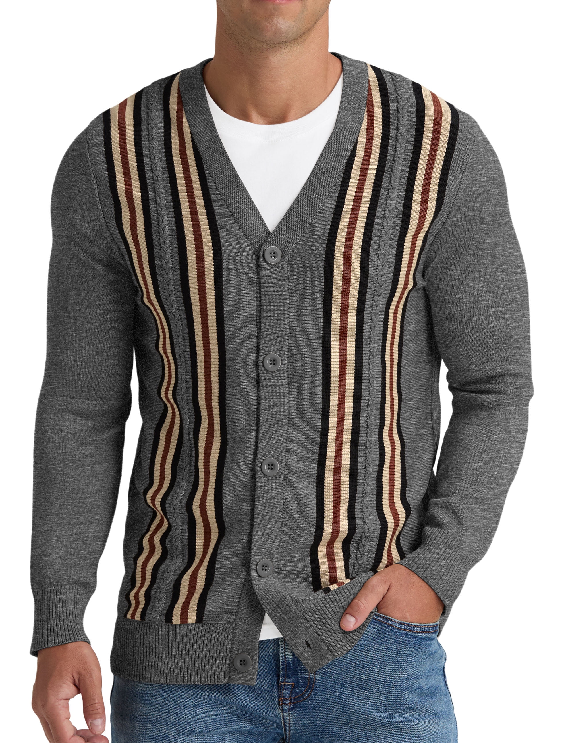 Mens Vintage Striped offers Wool Sweater