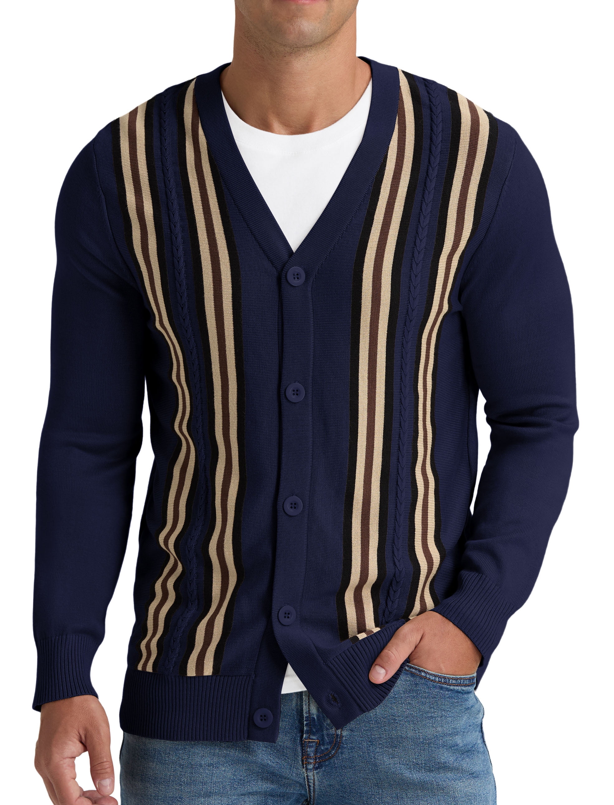 Long Sleeve Striped Cardigan Sweater Long Sleeve Striped Cardigan Sweater
