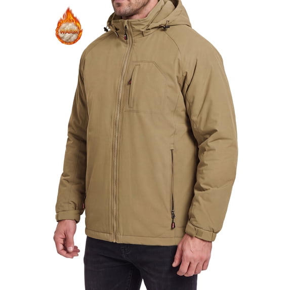 Iceglad Men's Windbreaker, Cotton Jacket, Zip-Up Jacket, Sports Windbreaker, With Pockets, Durable Style