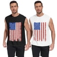 thumbnail image 1 of Iceglad Mens American Flag Tank Top 2 Pack Sleeveless Workout Muscle Shirts Loose Fit Summer Beach Gym Casual 4th of July Patriotic Tee, 1 of 8