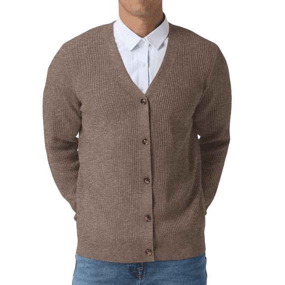 Iceglad Mens Cardigan Sweaters V-Neck Long Sleeve Soft Slim Fit Casual Buttons Knitted