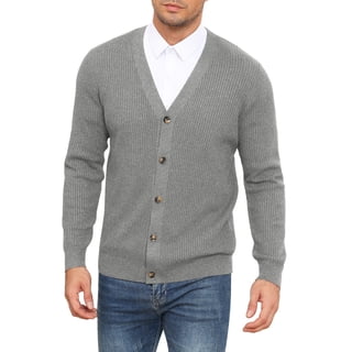 Iceglad Mens Cardigan Sweaters V-Neck Long Sleeve Soft Slim Fit Casual Buttons Knitted