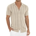 thumbnail image 1 of Iceglad Mens Casual Button Down Shirt Summer Short Sleeve Cuban Vacation Beach Shirts, 1 of 12