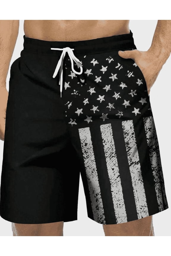 Mens Cotton Linen Shorts Stretch Summer Beach Shorts Casual Drawstring 7inch Inseam Shorts