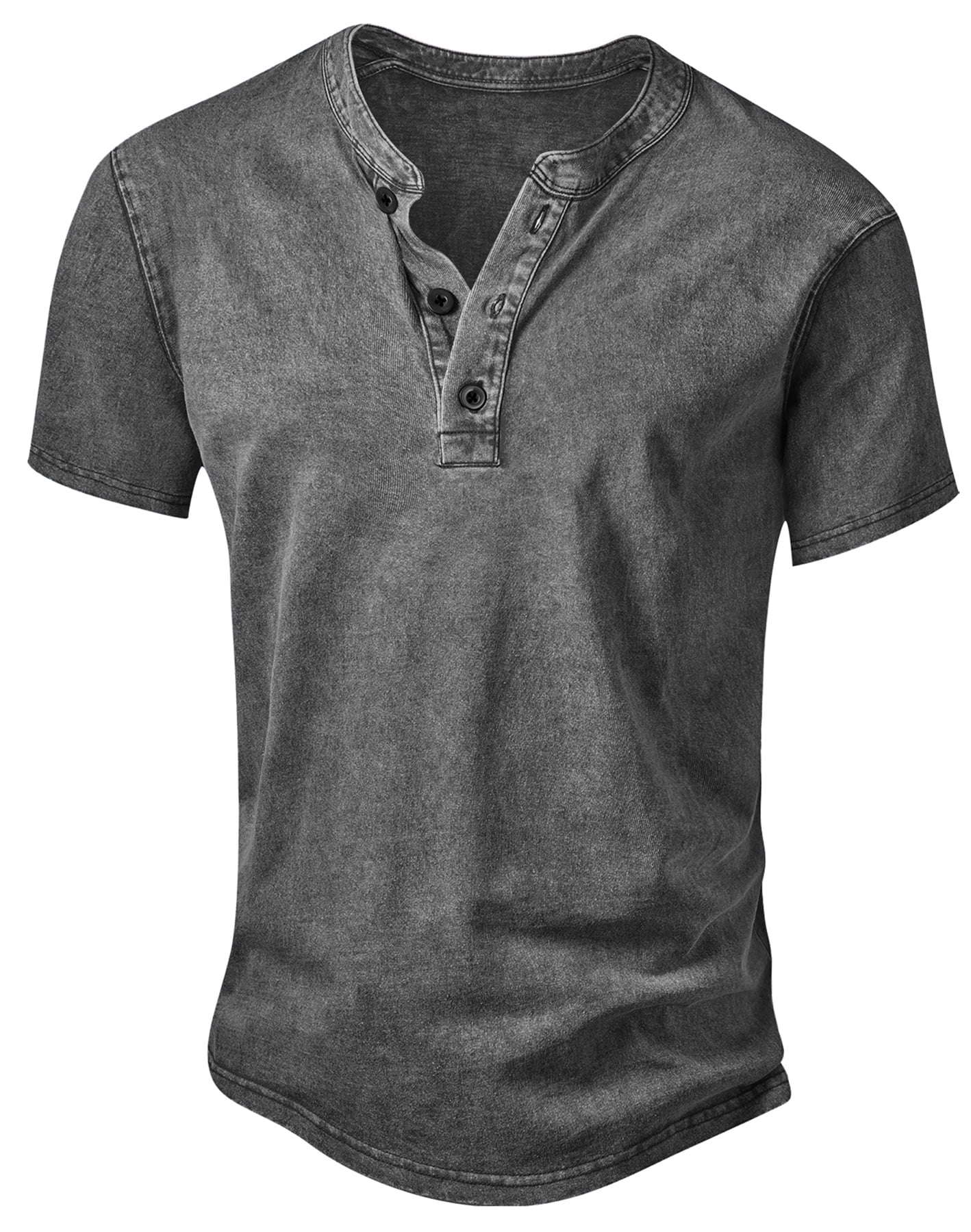 L'Appartement 【GOOD GRIEF!】HENLEY SHORT Henley Short Sleeve | Grey – Anovair