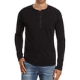 thumbnail image 1 of Iceglad Mens Fashion Casual Front Placket Basic Long Sleeve Henley T-Shirts, 1 of 11