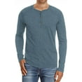 thumbnail image 1 of Iceglad Mens Fashion Casual Front Placket Basic Long Sleeve Henley T-Shirts, 1 of 9