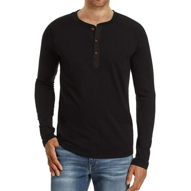 Iceglad Mens Fashion Casual Front Placket Basic Long Sleeve Henley T-Shirts