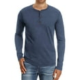thumbnail image 1 of Iceglad Mens Fashion Casual Front Placket Basic Long Sleeve Henley T-Shirts, 1 of 9
