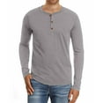 thumbnail image 1 of Iceglad Mens Fashion Casual Front Placket Basic Long Sleeve Henley T-Shirts, 1 of 10