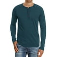 thumbnail image 1 of Iceglad Mens Fashion Casual Front Placket Basic Long Sleeve Henley T-Shirts, 1 of 7