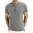thumbnail image 1 of Iceglad Mens Fashion Casual Front Placket Basic Short Sleeve Henley T-Shirts, 1 of 11