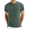 thumbnail image 1 of Iceglad Mens Fashion Casual Front Placket Basic Short Sleeve Henley T-Shirts, 1 of 10