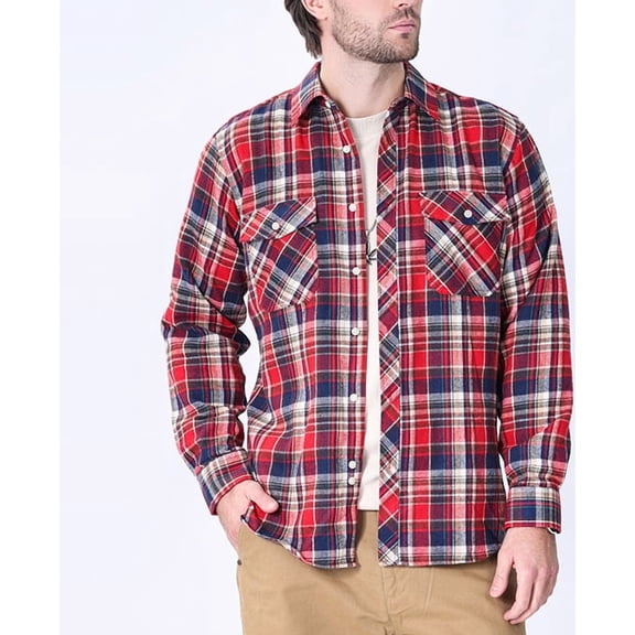 Iceglad Mens Flannel Plaid Shirts Long Sleeve Button Down Shirt Casual Shirts Work Shirts for Men