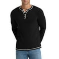 thumbnail image 1 of Iceglad Mens Henley Shirts Long Sleeve T Shirt Fashion Casual Slim V Neck Shirts, 1 of 9