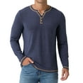 Iceglad Mens Henley Shirts Long Sleeve T Shirt Fashion Casual Slim V