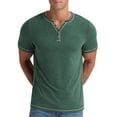 thumbnail image 1 of Iceglad Mens Henley Shirts Short Sleeve T Shirt Fashion Casual Slim V Neck Shirts, 1 of 10