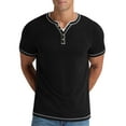 thumbnail image 1 of Iceglad Mens Henley Shirts Short Sleeve T Shirt Fashion Casual Slim V Neck Shirts, 1 of 9