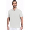 thumbnail image 1 of Iceglad Mens Knit Polo Shirt Short Sleeve Lightweight Viscose Polo Sweater Casual Ribbed Textured Summer Golf Shirt Soft Breathable Fashion Pullover, 1 of 9
