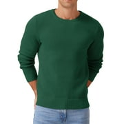 ICEGLAD Mens Pullover Sweater Soft Lightweight Casual Classic Crewneck Knitwear Sweaters with Ribbing Edge
