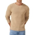 thumbnail image 1 of Iceglad Mens Pullover Sweater Soft Lightweight Casual Classic Crewneck Knitwear Sweaters with Ribbing Edge, 1 of 11