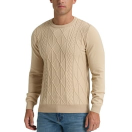 Iceglad Men s Crewneck Sweater Soft Cotton Rib Knit Casual Long Sleeve Classic Pullover Sweater Walmart