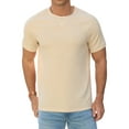 thumbnail image 1 of Iceglad Mens Waffle Crew Neck Shirts Slim Fit Short Sleeve Casual T-Shirt Khaki L, 1 of 10