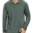 thumbnail image 1 of Iceglad Polo Shirts for Men Long Sleeve Soft Cotton Collared Shirt, 1 of 8