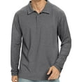 thumbnail image 1 of Iceglad Polo Shirts for Men Long Sleeve Soft Cotton Collared Shirt, 1 of 6
