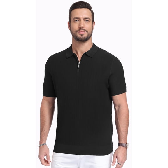 Iceglad Polo Shirts for Men Short Sleeve Soft Cotton Collared Shirt